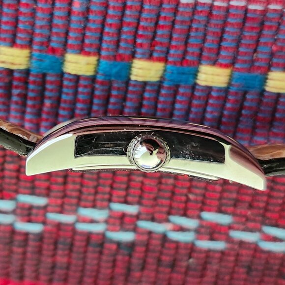 COACH (0241) Swiss Quartz Women's Stainless Tank Watch~Original Crocodile Band - Picture 9 of 14